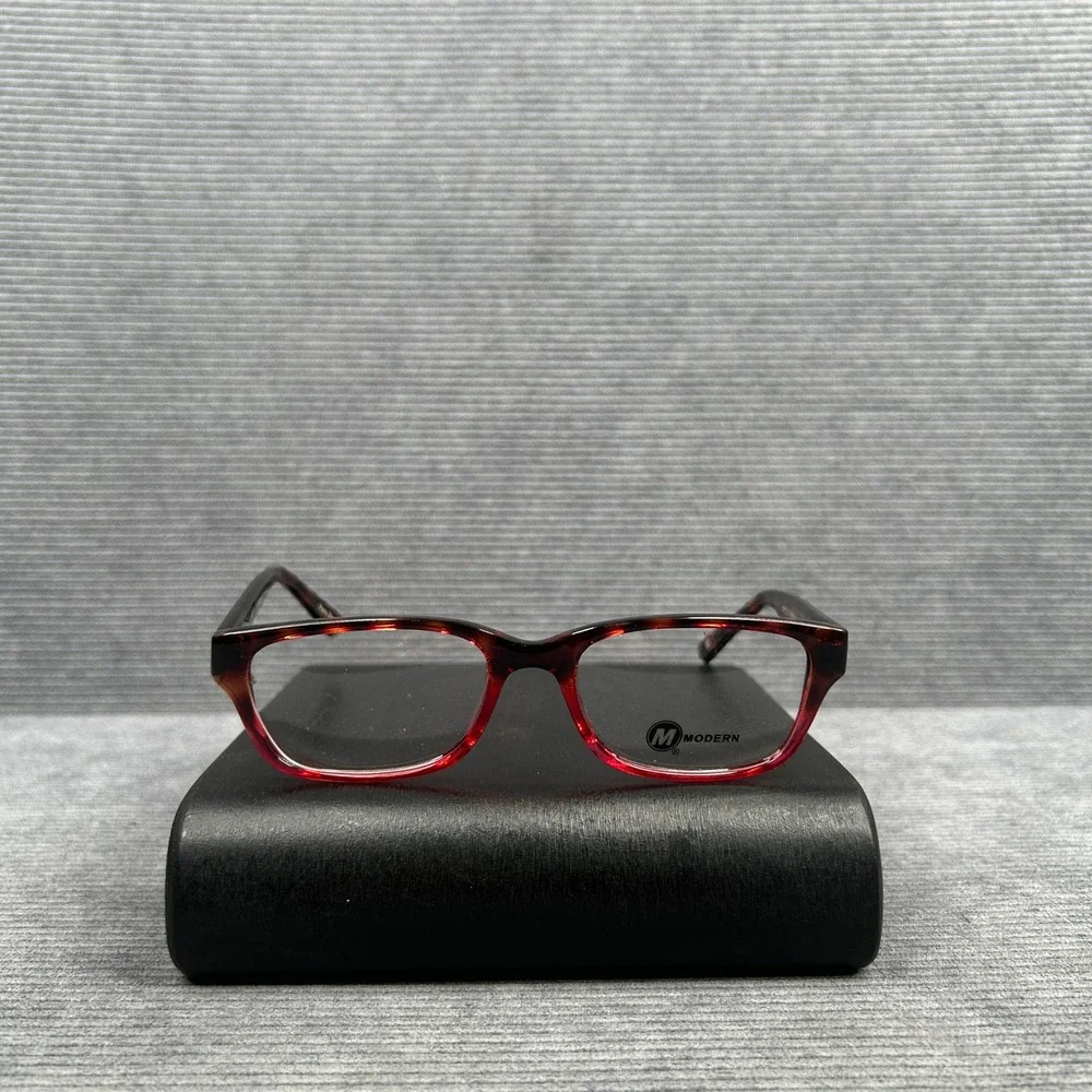 Modern Harper Y2k Eyeglasses Tortoise Burgundy Rectangular Frames 50-19-140